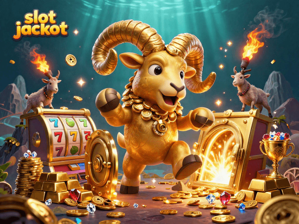 Experience the thrill of slot jackpot wins in this vibrant 3D casino scene.