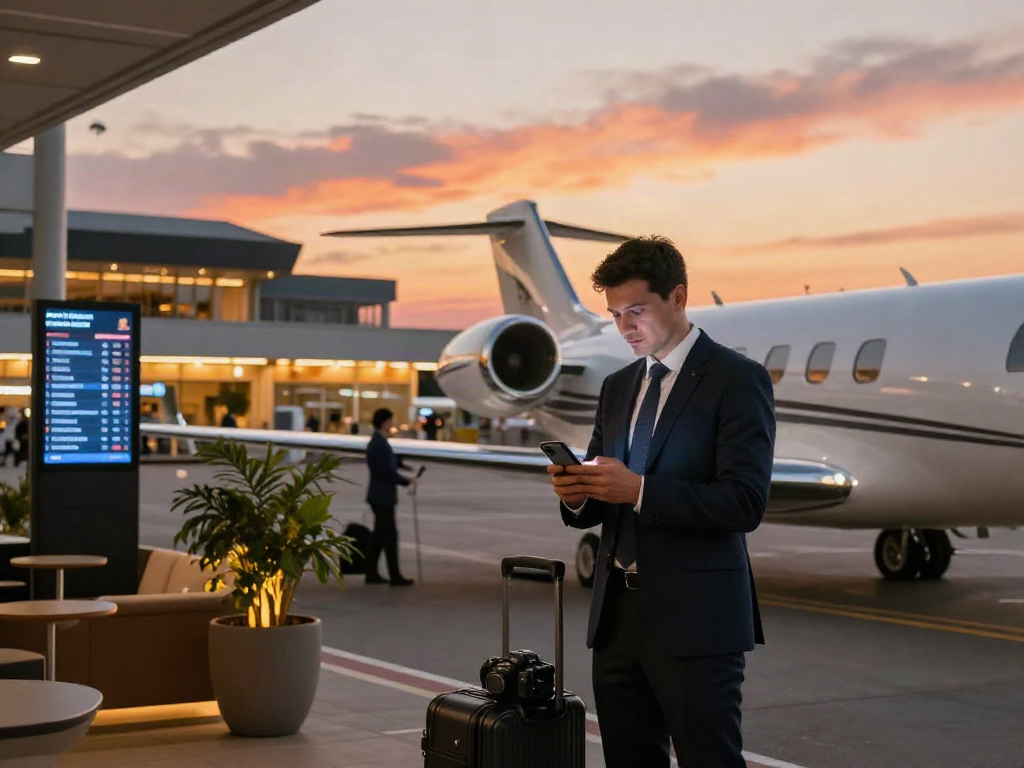 Discover aircraft charter Ontario options at sunset with luxury travel experience.